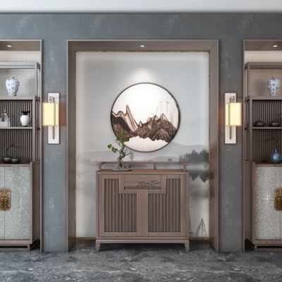 新中式 边柜 装饰柜 边几 斗柜