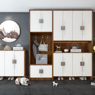 新中式鞋柜 玄关柜 中式鞋柜 入户鞋柜