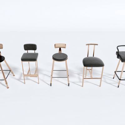 现代简约轻奢吧椅组合