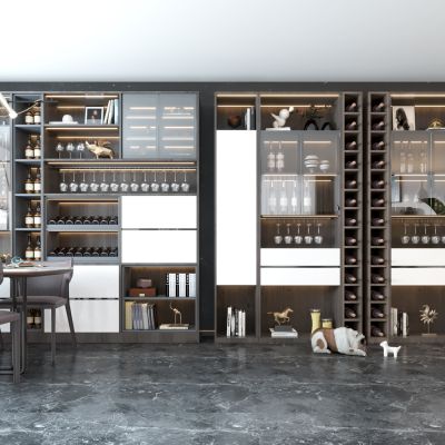 现代酒柜 餐边柜 多功能柜 置物柜 玻璃柜