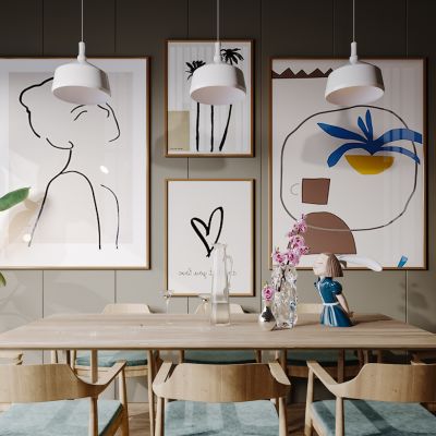 北欧现代简约轻奢风格餐厅
