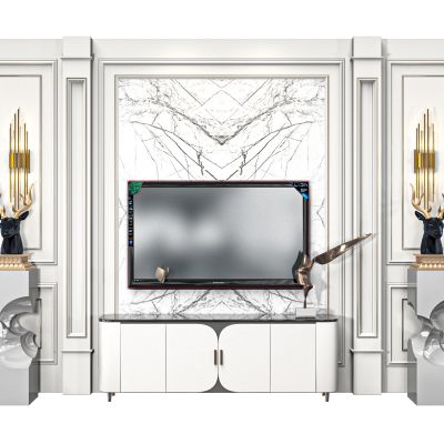 简欧电视背景墙
