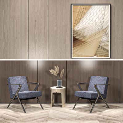 现代简约单椅边几组合