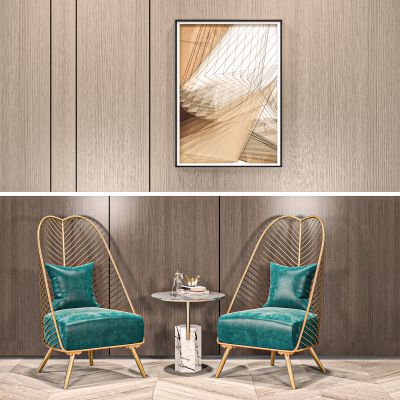 现代异形休闲椅边几组合