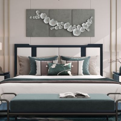 新中式卧室，卧室，