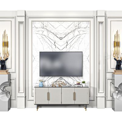 简欧电视背景墙