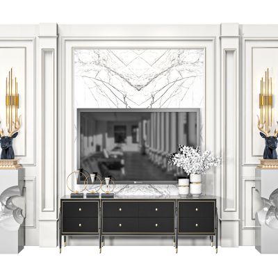 简欧电视背景墙