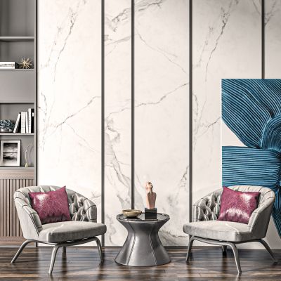 现代休闲椅单椅边几组合