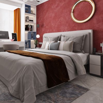 现代卧室，卧室，