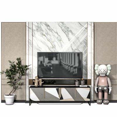 现代电视背景墙