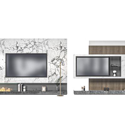 现代电视背景墙