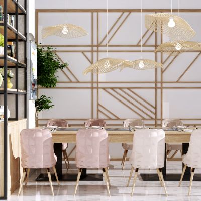 新中式餐桌椅装饰架