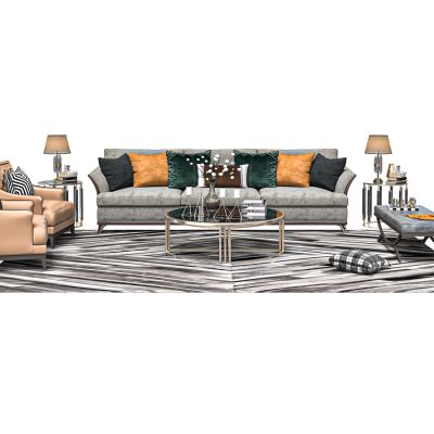 现代客厅沙发茶几组合