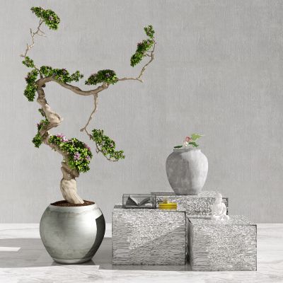 新中式植物盆栽