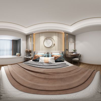 现代轻奢简约主卧卧室