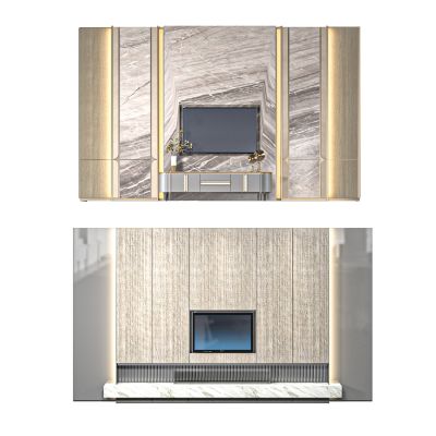 现代电视背景墙