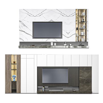 现代电视背景墙