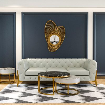 意式真皮轻奢沙发美