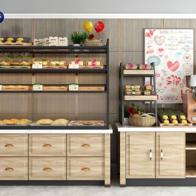 现代面包蛋糕店柜组合下载