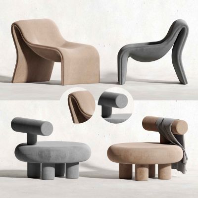 现代单人沙发组合