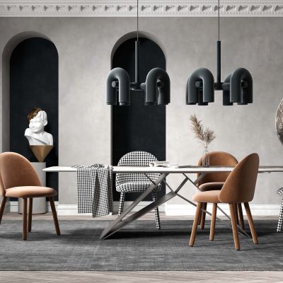 现代餐桌椅组合