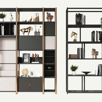 现代轻奢装饰架组合