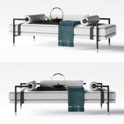 新中式长凳床尾凳