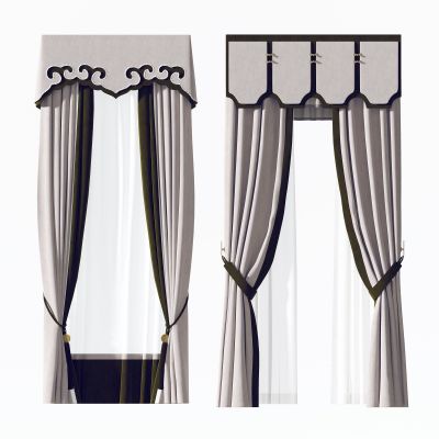 美式欧式窗帘组合