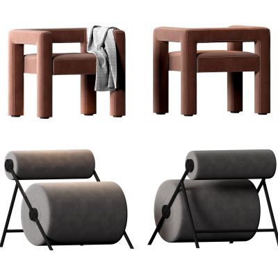 现代单人沙发组合