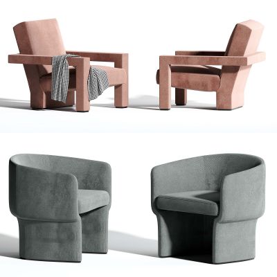 现代单椅组合