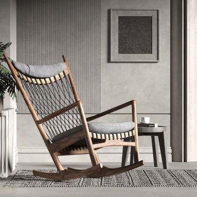 现代单椅边几组合