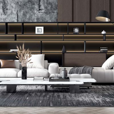 现代沙发茶几组合