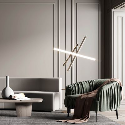 现代沙发茶几组合