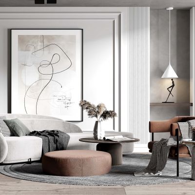 现代沙发茶几组合