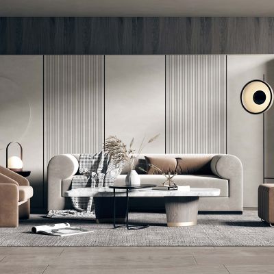 现代沙发茶几组合