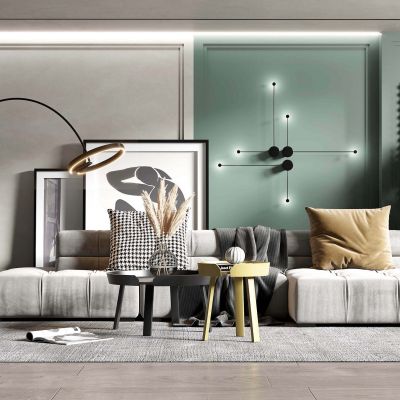 北欧沙发茶几组合