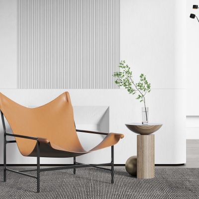 现代单椅茶几组合