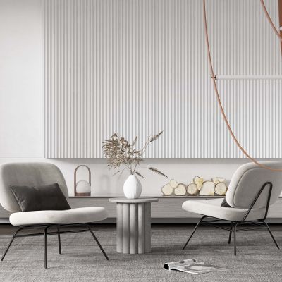 现代单人沙发茶几组合