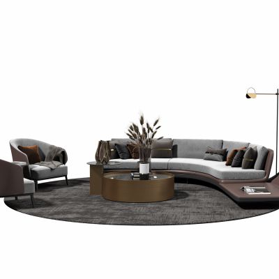 现代客厅沙发茶几组合，客厅沙发茶几组合，多人沙发，单椅，双人沙发，茶几，落地灯，吊灯，台灯，地毯