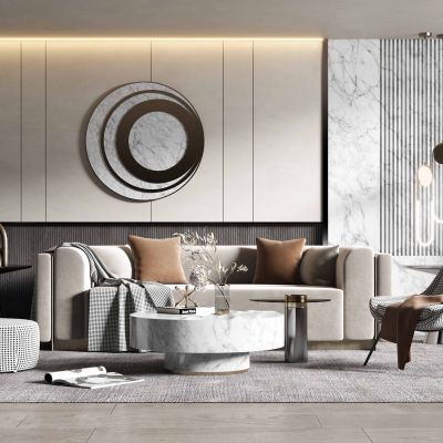 现代沙发茶几组合