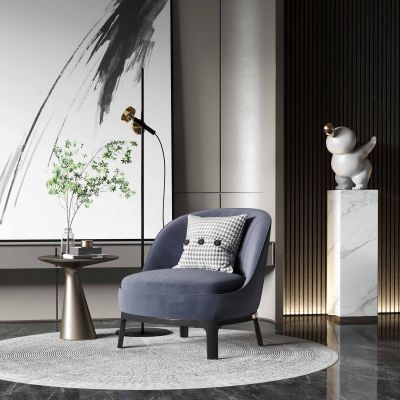 现代单人沙发茶几组合