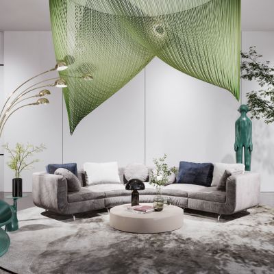 现代简约轻奢风格公司前台接待大厅，售楼处大厅，新中式轻奢公司前台接待大厅，吊灯