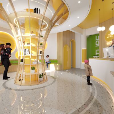 现代早教中心，早教中心，教室，早教大厅，