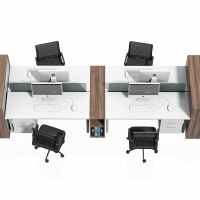 现代卡座办公桌椅组合