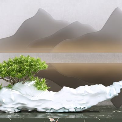 新中式盆景摆件