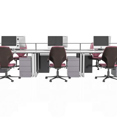 现代卡座办公桌椅组合