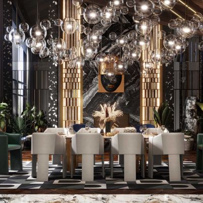 现代别墅轻奢餐厅