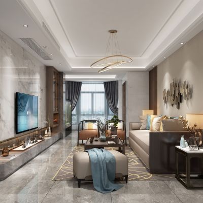 新中式客厅餐厅