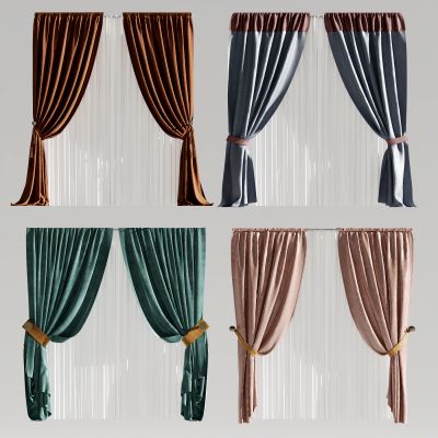现代窗帘组合