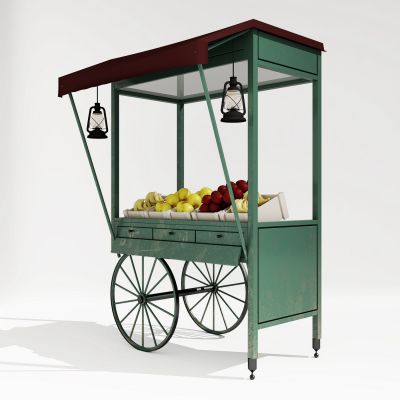 工业风水果售卖车  手推车 促销车
